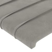 Bedframe zonder matras 160x200 cm fluweel lichtgrijs - thumbnail