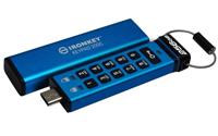Kingston IronKey Keypad 200C USB-stick 256 GB Blauw IKKP200C/256GB USB-C - thumbnail