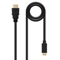 Kabel HDMI naar Mini HDMI NANOCABLE 10.15.0902 1,8 m Zwart 1,8 m - thumbnail
