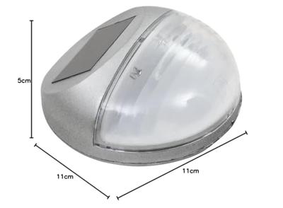 LED-wandlampen solar rond zilver 12 st