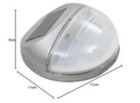 LED-wandlampen solar rond zilver 12 st - thumbnail