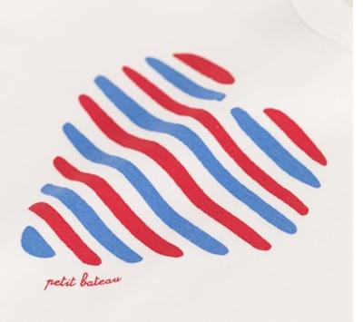 Baby T-shirt met korte mouwen PETIT BATEAU wit