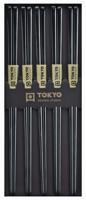 RVS Eetstokjes Set - Tokyo Design Studio - Zwart - 5 stuks - thumbnail