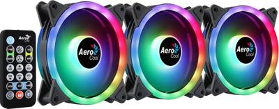 Aerocool Duo 12 Pro Computer behuizing Ventilator 12 cm Zwart 3 stuk(s)