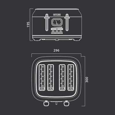Muse MS-131 BC Broodrooster Zwart