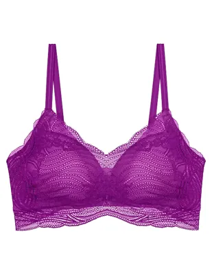 Lift Smart push up Bh zonder beugel - kanten Beugelloze bh met smalle bandjes - voorgevormd - M - Paars - M - M - M - M - M - M - M - M - M