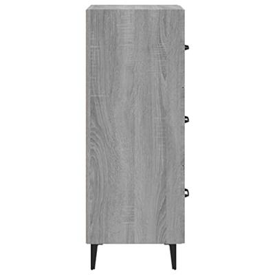 Dressoir 34,5x34x90 cm bewerkt hout grijs sonoma eikenkleurig