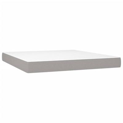 Pocketveringmatras medium 160x200x20 cm stof lichtgrijs