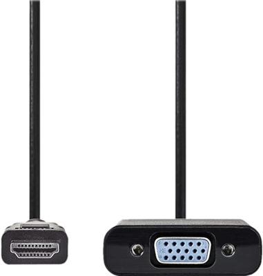 Nedis CCGP34900BK02 video kabel adapter 0,2 m HDMI VGA (D-Sub) Zwart Nedis CCGP34900BK02 video kabel adapter 0,2 m HDMI VGA (D-Sub) Zwart