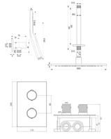 Chrome Carving thermostatische inbouw regendouche SET 36 met 30 cm douchekop - thumbnail