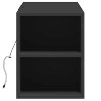 Tv-wandmeubel met LED-verlichting 135x31x39,5 cm zwart - thumbnail