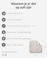 Duux Yentl Overblanket Stripped Rabbit Faux Fur (200 x 200) Elektrische deken Grijs - thumbnail