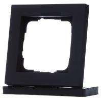 Zwart mat enkel afdekraam Gira E2 021109