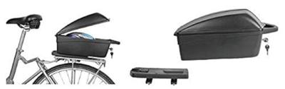 Topkoffer Polisport Luxe met quick release bagagedragerbevestiging - zwart Topkoffer Polisport Luxe met quick release bagagedragerbevestiging - zwart