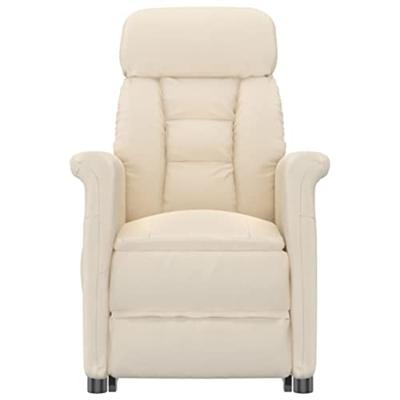 Massagestoel elektrisch microvezelstof beige