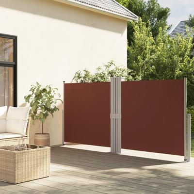 Windscherm uittrekbaar 140x1200 cm bruin Windscherm uittrekbaar 140x1200 cm bruin