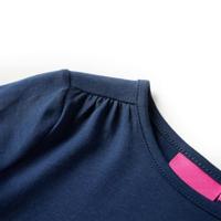 Kindershirt met lange mouwen zwanenprint 92 marineblauw - thumbnail