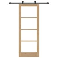 Schuifdeur ORKDAL Bruin 78 x 202 cm Hout en metaal - thumbnail