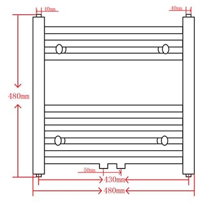 VidaXL Radiator / handdoekenrek gebogen 480x480 mm grijs