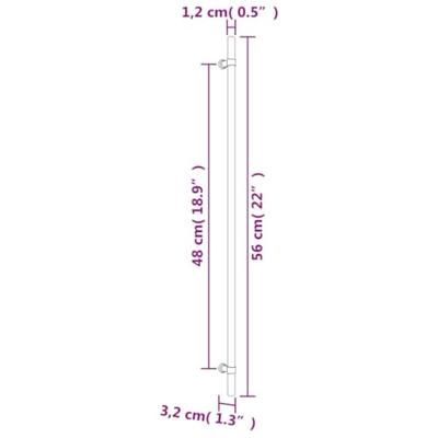 VidaXL Handvatten 10 st 480 mm roestvrij staal zilverkleurig VidaXL Handvatten 10 st 480 mm roestvrij staal zilverkleurig