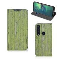 Motorola G8 Plus Book | Wallet Case | Green Wood - thumbnail