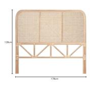 Hoofdbord DKD Home Decor Natuurlijk Rotan 178 x 4 x 128 cm - thumbnail