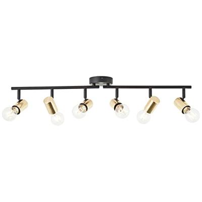 Brilliant Zwart met gouden plafondlampKerry 6-lichts - 99716/72
