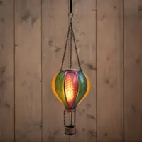 Anna's Collection Luchtballon solar met vlameffect 14 x 45 cm multicolor - thumbnail