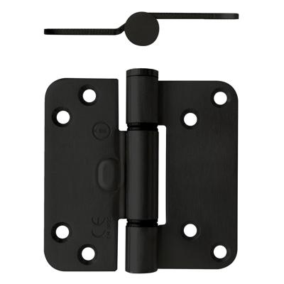 Glijlagerscharnier afgerond 89x89x3 CE (EN1935: 2002) zwart - Geen schroeven toegevoegd.