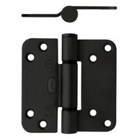 Glijlagerscharnier afgerond 89x89x3 CE (EN1935: 2002) zwart - Geen schroeven toegevoegd. - thumbnail