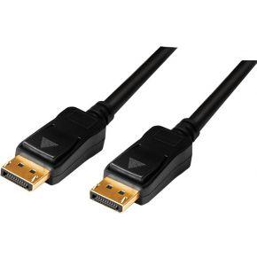 LogiLink CV0113 DisplayPort-kabel DisplayPort Aansluitkabel DisplayPort-stekker, DisplayPort-stekker 15.00 m Zwart