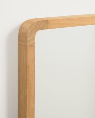 Kave Home Spiegel 'Shamel' Teakhout, 70 x 45cm, kleur Naturel Kave Home Spiegel 'Shamel' Teakhout, 70 x 45cm, kleur Naturel