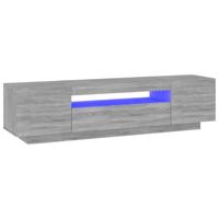 Tv-meubel met LED-verlichting 160x35x40 cm grijs sonoma eiken - thumbnail