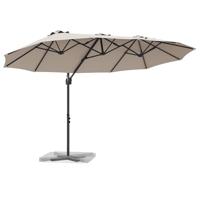 Tuin Cantilever Parasol Taupe 372 x 198 x 243 cm - thumbnail