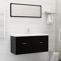 VidaXL Inbouwwastafel met kraan 101x39x18 cm keramiek wit - thumbnail