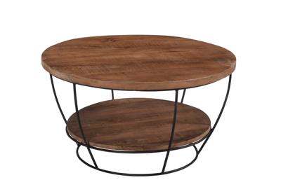 Brix Salontafel 'Evan' 85cm, kleur zwart