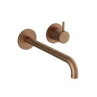 Hotbath Cobber Afbouwdeel - voor wastafelkraan - 25cm uitloop - Living colours - Verouderd Messing CB105EXT25AB - thumbnail