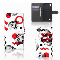 Telefoonhoesje met Naam LG X Power Skull Red - thumbnail