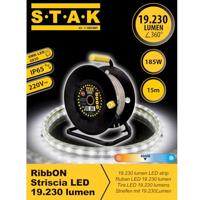LED-strips Stak 185 W 15 m LED Licht 4000 K Zwart Transparant - thumbnail