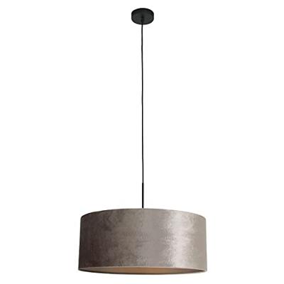 Steinhauer Hanglamp Sparkled light 8157 zilver velours kap goud Steinhauer Hanglamp Sparkled light 8157 zilver velours kap goud