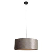 Steinhauer Hanglamp Sparkled light 8157 zilver velours kap goud - thumbnail