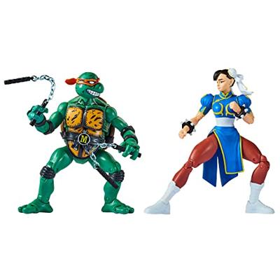 Teenage Mutant Ninja Turtles & Street Fighter Action Figure Double Pack - Michelangelo & Chun-Li Teenage Mutant Ninja Turtles & Street Fighter Action Figure Double Pack - Michelangelo & Chun-Li