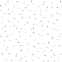 Dutch Wallcoverings Joy - Stippen - Wit/Turquoise/Roze - thumbnail