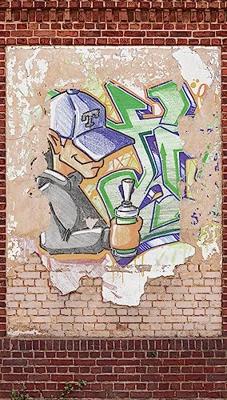 Livingwalls The Wall II - Bruin - Stenen Muur - 392411