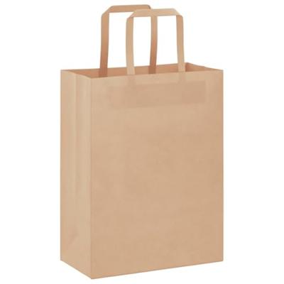 VidaXL Papieren zakken 50 st met hengsels 21x11x28 cm bruin