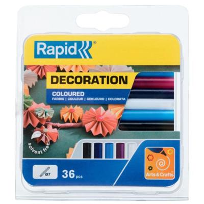 Lijmpatroon rapid 7mm 5 kleuren assorti