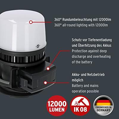 Brennenstuhl Multi Battery | LED | 360° | Hybride Bouwspots | 12050 MH | 12000lm | IP54 1173700003 - thumbnail