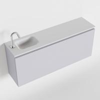 MONDIAZ OLAN 120cm toiletmeubel cale. LEX wastafel talc links 1 kraangat - thumbnail