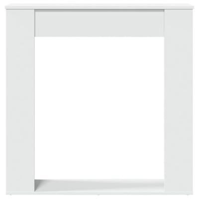 Haardombouw 100x20x100 cm bewerkt hout wit