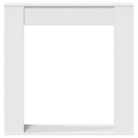Haardombouw 100x20x100 cm bewerkt hout wit - thumbnail